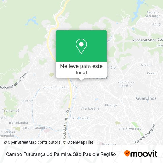 Campo Futurança Jd Palmira mapa