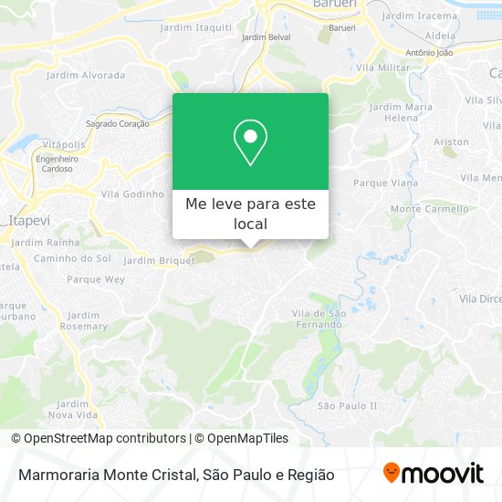 Marmoraria Monte Cristal mapa
