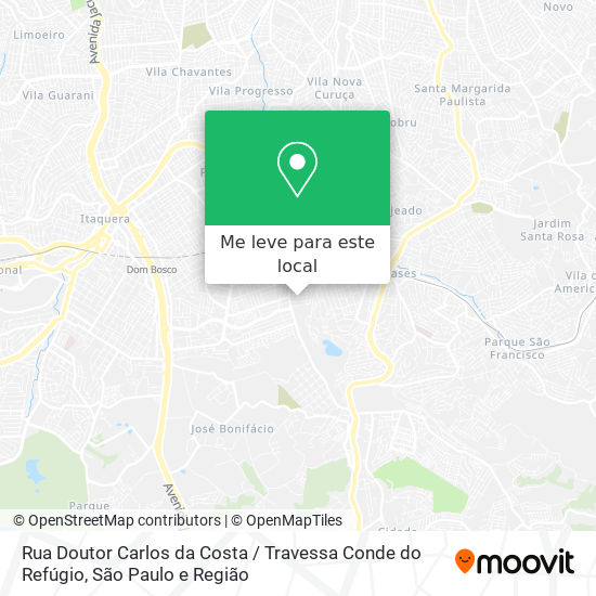Rua Doutor Carlos da Costa / Travessa Conde do Refúgio mapa