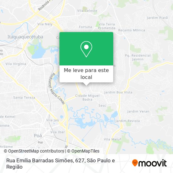 Rua Emília Barradas Simões, 627 mapa