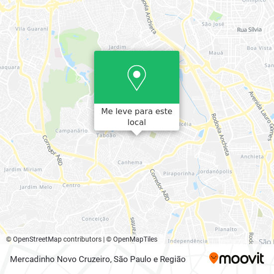 Mercadinho Novo Cruzeiro mapa