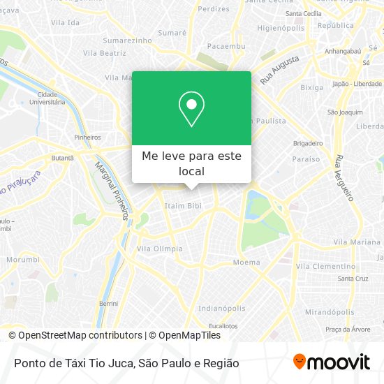 Ponto de Táxi Tio Juca mapa