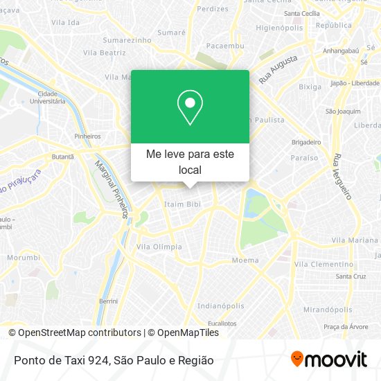 Ponto de Taxi 924 mapa