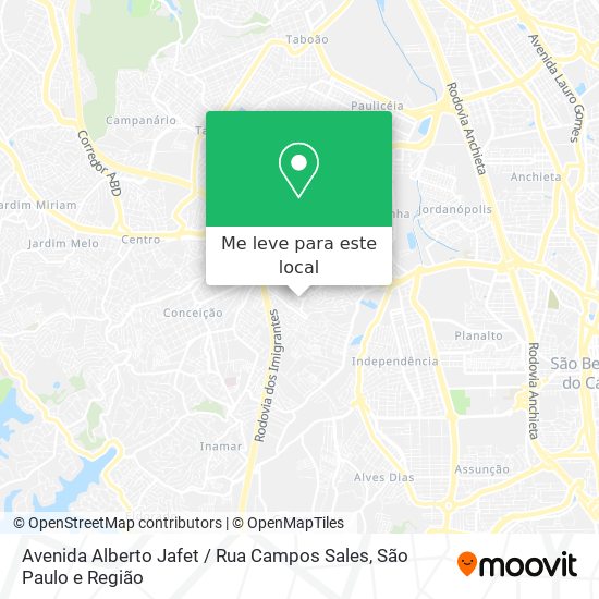 Avenida Alberto Jafet / Rua Campos Sales mapa