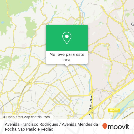 Avenida Francisco Rodrigues / Avenida Mendes da Rocha mapa