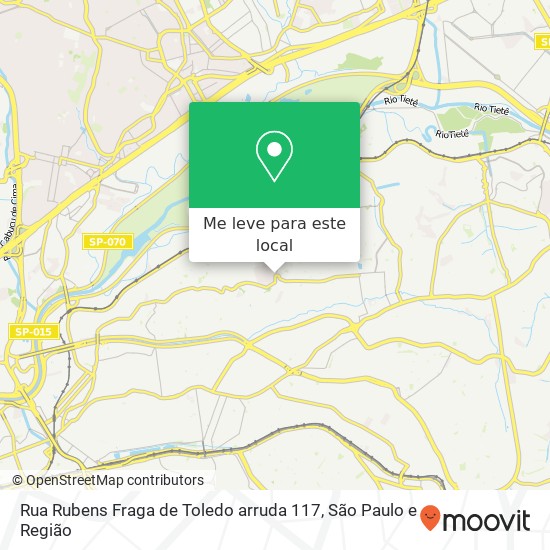 Rua Rubens Fraga de Toledo arruda 117 mapa