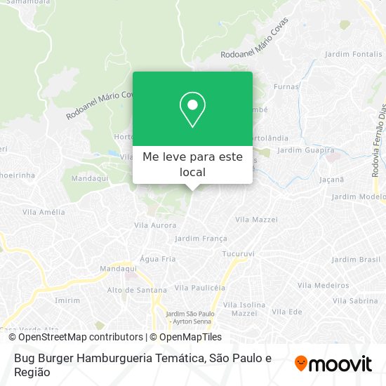 Bug Burger Hamburgueria Temática mapa