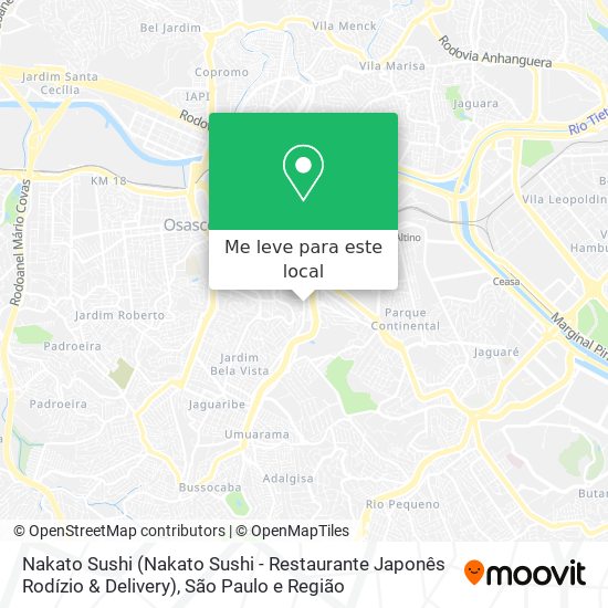 Nakato Sushi (Nakato Sushi - Restaurante Japonês Rodízio & Delivery) mapa