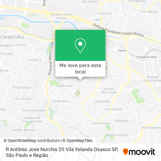 R  Antônio José Nurchis  20   Vila Yolanda  Osasco   SP mapa