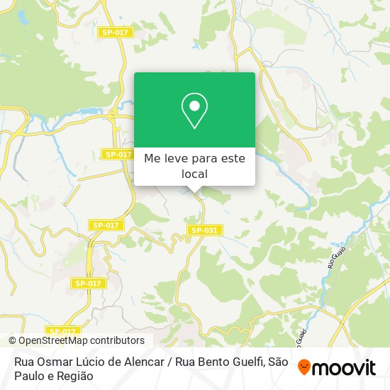 Rua Osmar Lúcio de Alencar / Rua Bento Guelfi mapa
