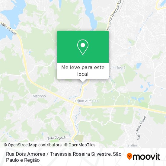 Rua Dois Amores / Travessia Roseira Silvestre mapa