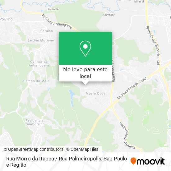 Rua Morro da Itaoca / Rua Palmeiropolis mapa