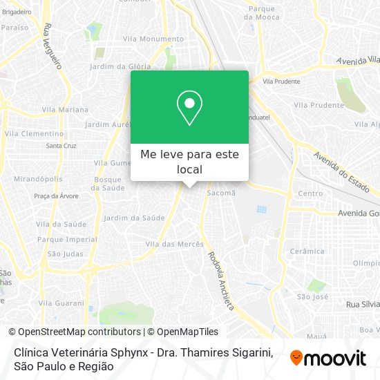 Clínica Veterinária Sphynx - Dra. Thamires Sigarini mapa