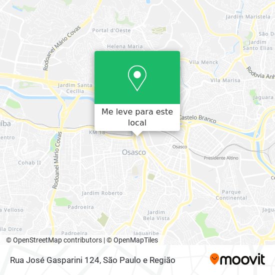Rua José Gasparini 124 mapa