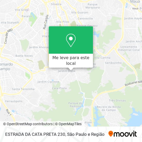 ESTRADA DA CATA PRETA 230 mapa