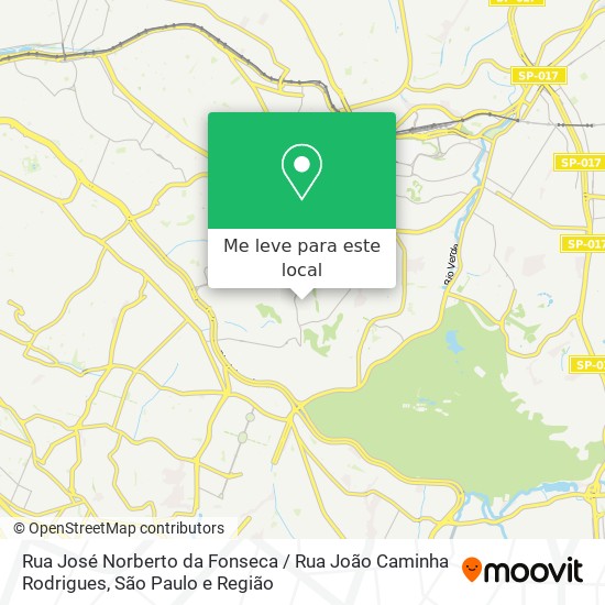 Rua José Norberto da Fonseca / Rua João Caminha Rodrigues mapa