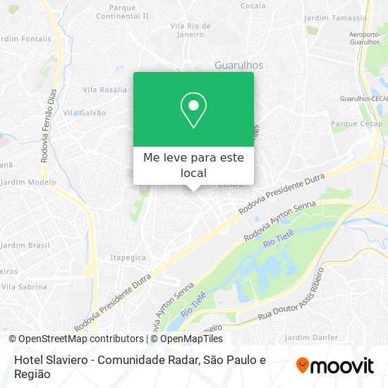 Hotel Slaviero - Comunidade Radar mapa