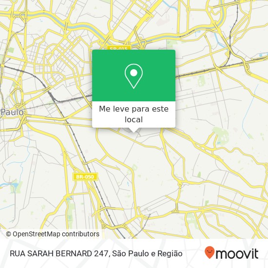 RUA SARAH BERNARD 247 mapa