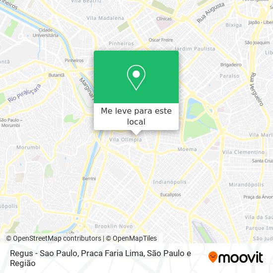 Regus - Sao Paulo, Praca Faria Lima mapa