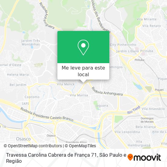 Travessa Carolina Cabrera de França 71 mapa