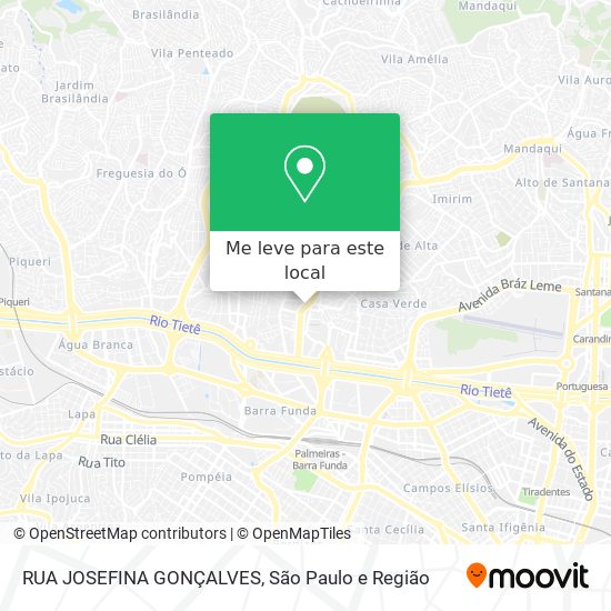 RUA JOSEFINA GONÇALVES mapa