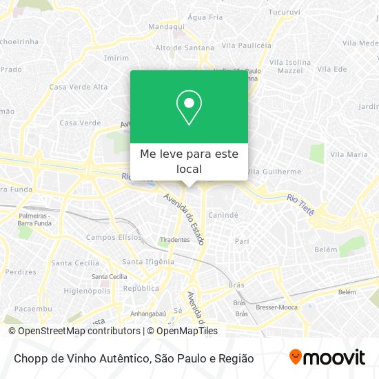 Chopp de Vinho Autêntico mapa