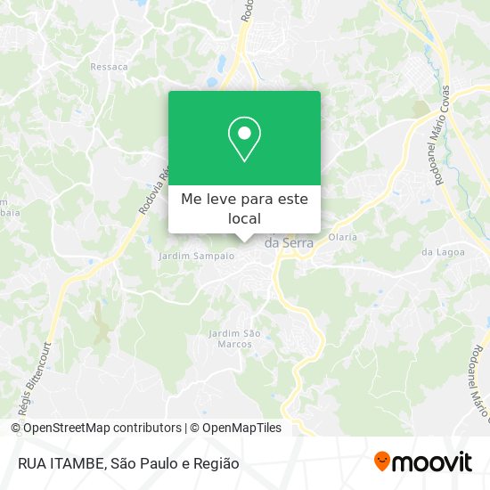 RUA ITAMBE mapa