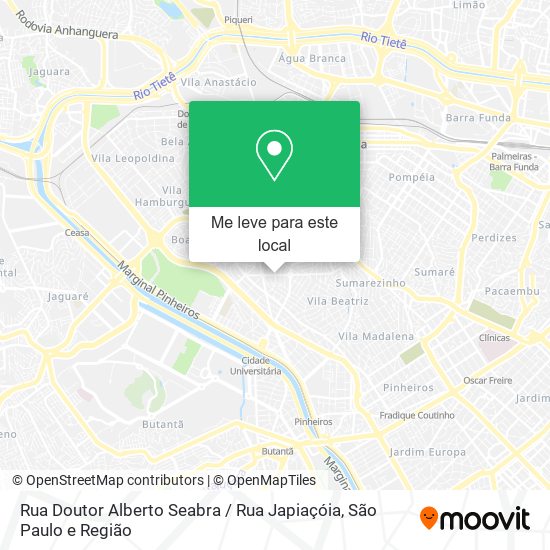 Rua Doutor Alberto Seabra / Rua Japiaçóia mapa