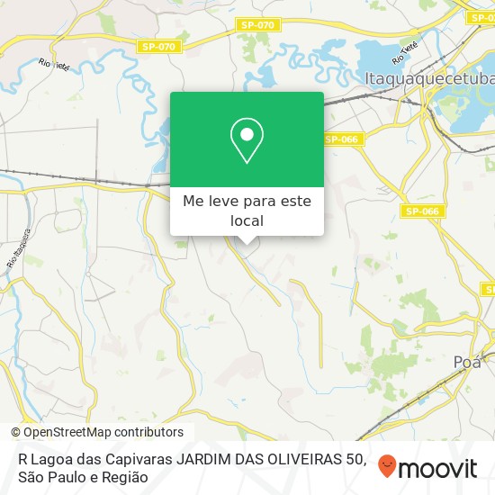 R  Lagoa das Capivaras  JARDIM DAS OLIVEIRAS 50 mapa