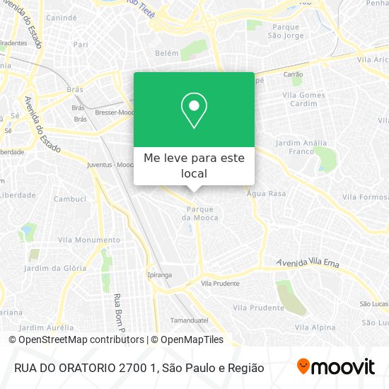 RUA DO ORATORIO 2700 1 mapa