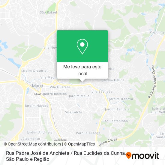 Rua Padre José de Anchieta / Rua Euclides da Cunha mapa