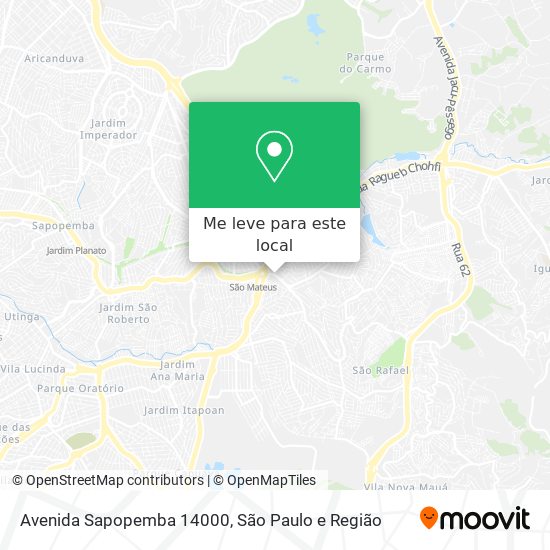 Avenida Sapopemba 14000 mapa