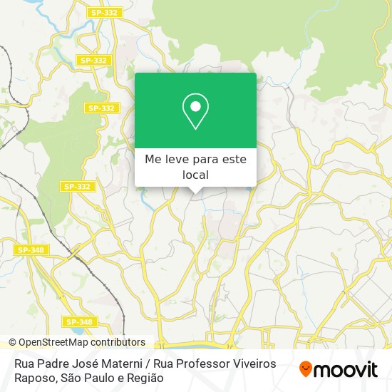 Rua Padre José Materni / Rua Professor Viveiros Raposo mapa