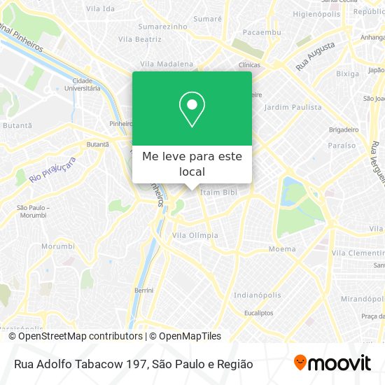 Rua Adolfo Tabacow 197 mapa