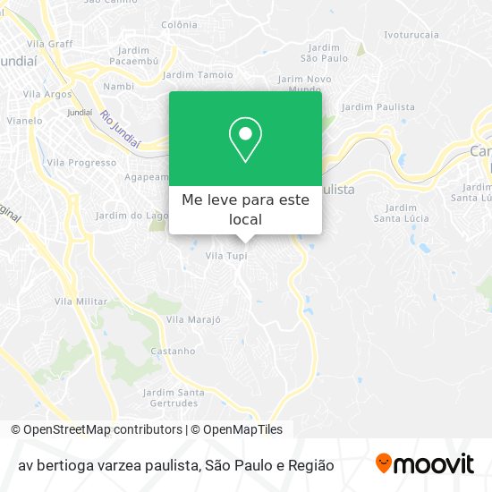 av bertioga varzea paulista mapa