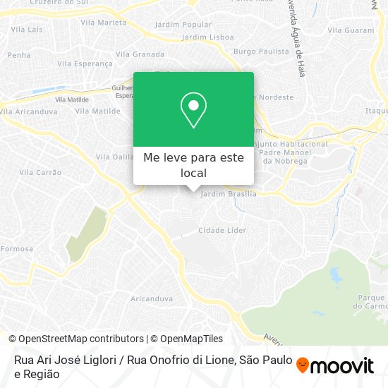 Rua Ari José Liglori / Rua Onofrio di Lione mapa