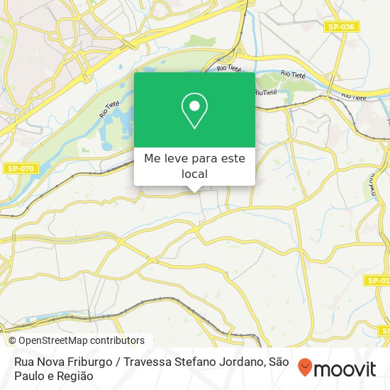 Rua Nova Friburgo / Travessa Stefano Jordano mapa