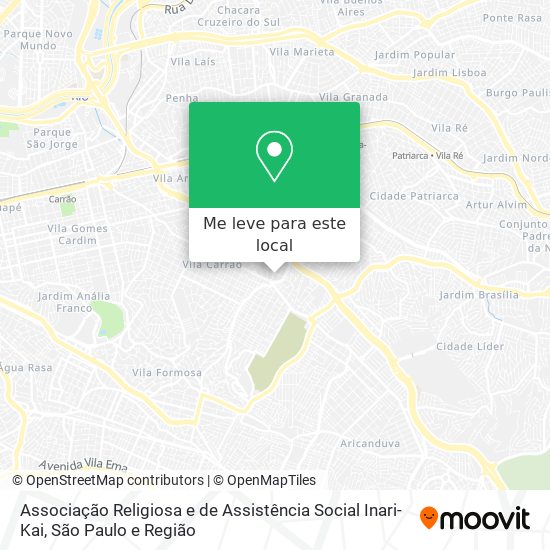 Associação Religiosa e de Assistência Social Inari-Kai mapa
