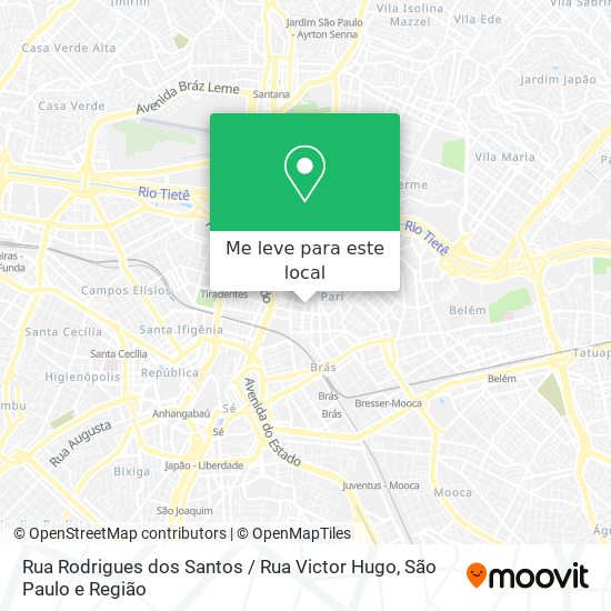 Rua Rodrigues dos Santos / Rua Victor Hugo mapa