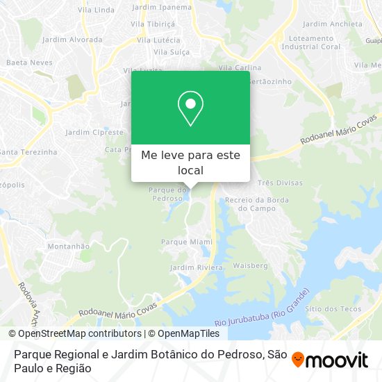 Parque Regional e Jardim Botânico do Pedroso mapa