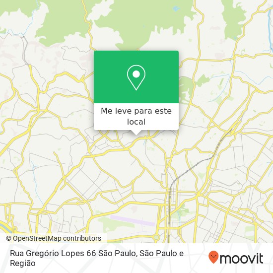 Rua Gregório Lopes  66  São Paulo mapa
