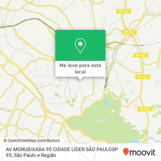 AV  MORUBIXABA  95   CIDADE LÍDER   SÃO PAULOSP 95 mapa