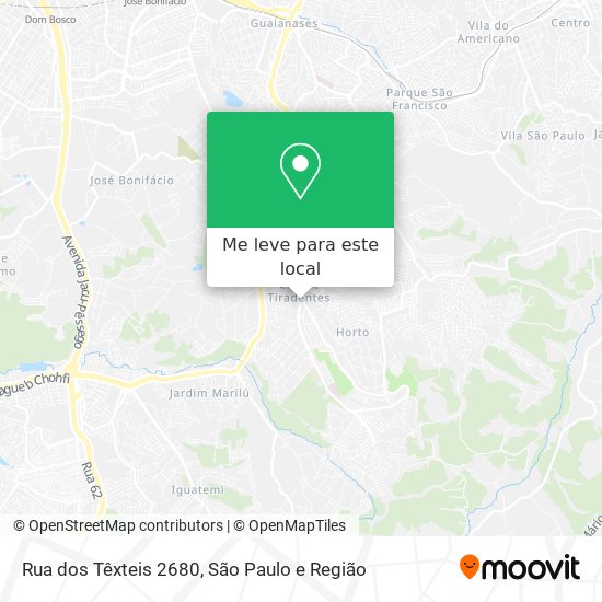 Rua dos Têxteis 2680 mapa