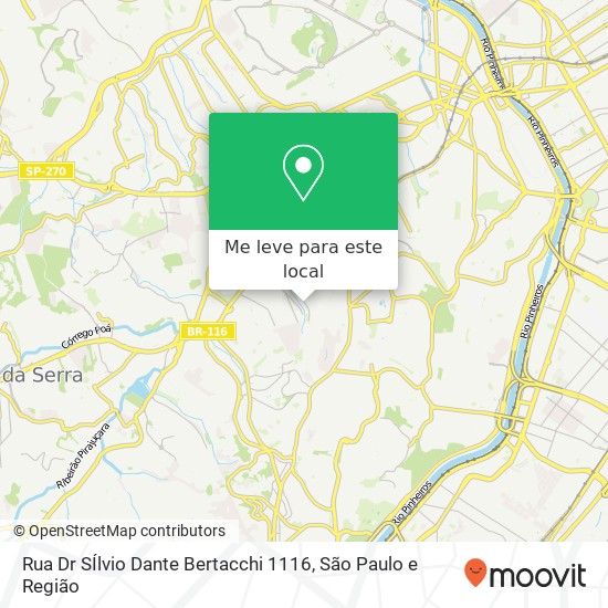 Rua Dr  SÍlvio Dante Bertacchi  1116 mapa