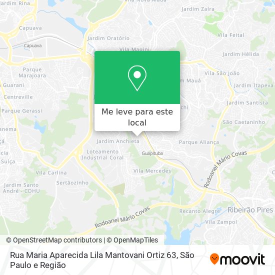 Rua Maria Aparecida Lila Mantovani Ortiz 63 mapa