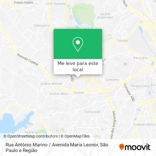 Rua Antônio Marino / Avenida Maria Leonor mapa