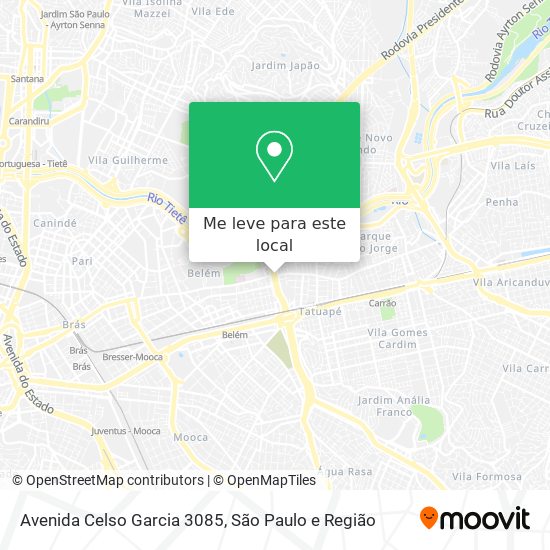Avenida Celso Garcia 3085 mapa