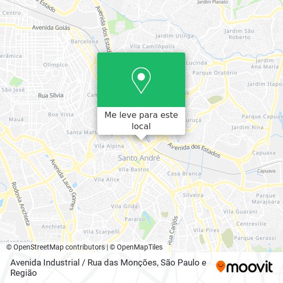 Avenida Industrial / Rua das Monções mapa