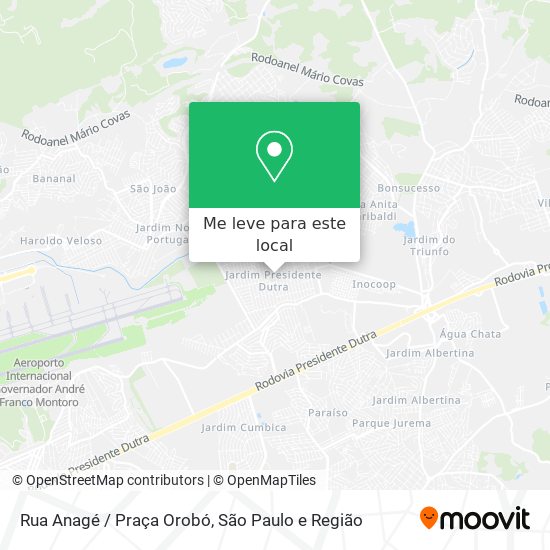 Rua Anagé / Praça Orobó mapa