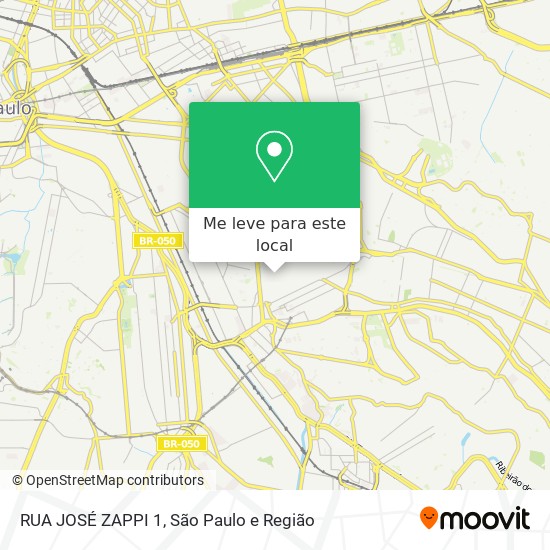 RUA JOSÉ ZAPPI 1 mapa